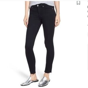 Rag & Bone ankle skinny Black Distressed raw hem Jeans